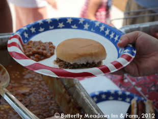 Burgers fresh off the grill