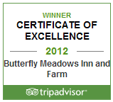 Trip Advisor Certificate of Excellence 2012
